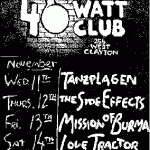 1981 - Tanzplagen Live 40 Watt Club Poster